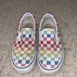 Vans slip on sneakers ❤️🧡💛💚💙